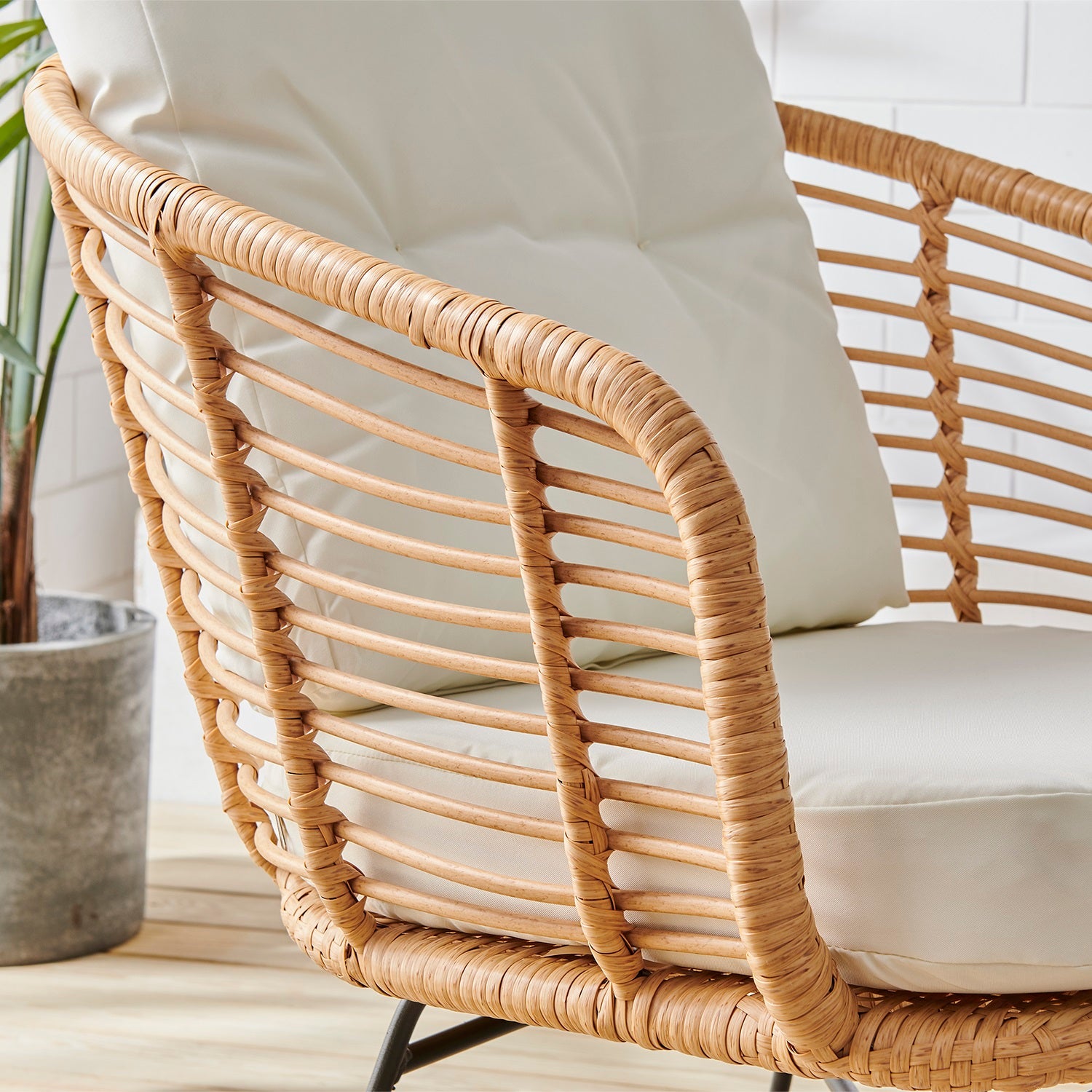 St Loy Natural 4 Seater Rattan Sofa set | Shop Designer Home Furnishings