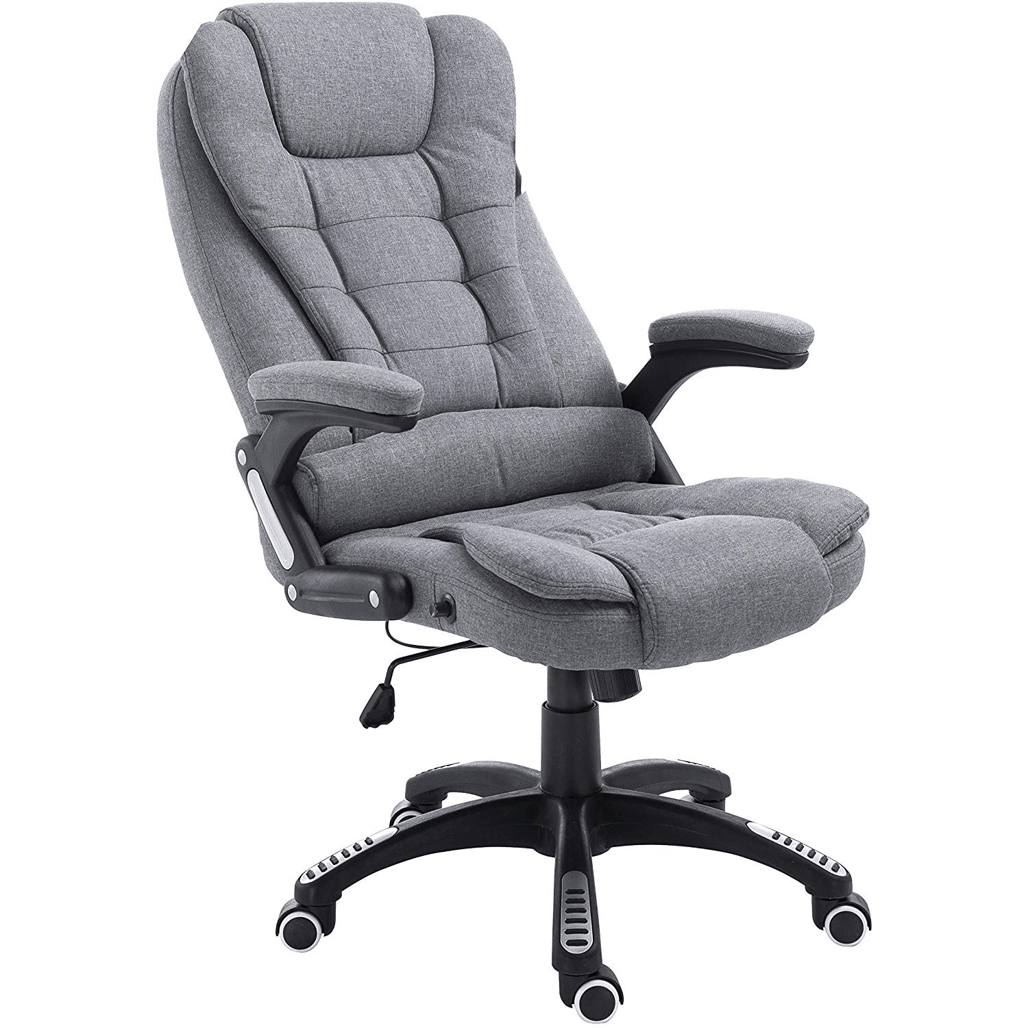 cherry tree furniture executive recline extra padded office chair standard  mo17 grey fabric