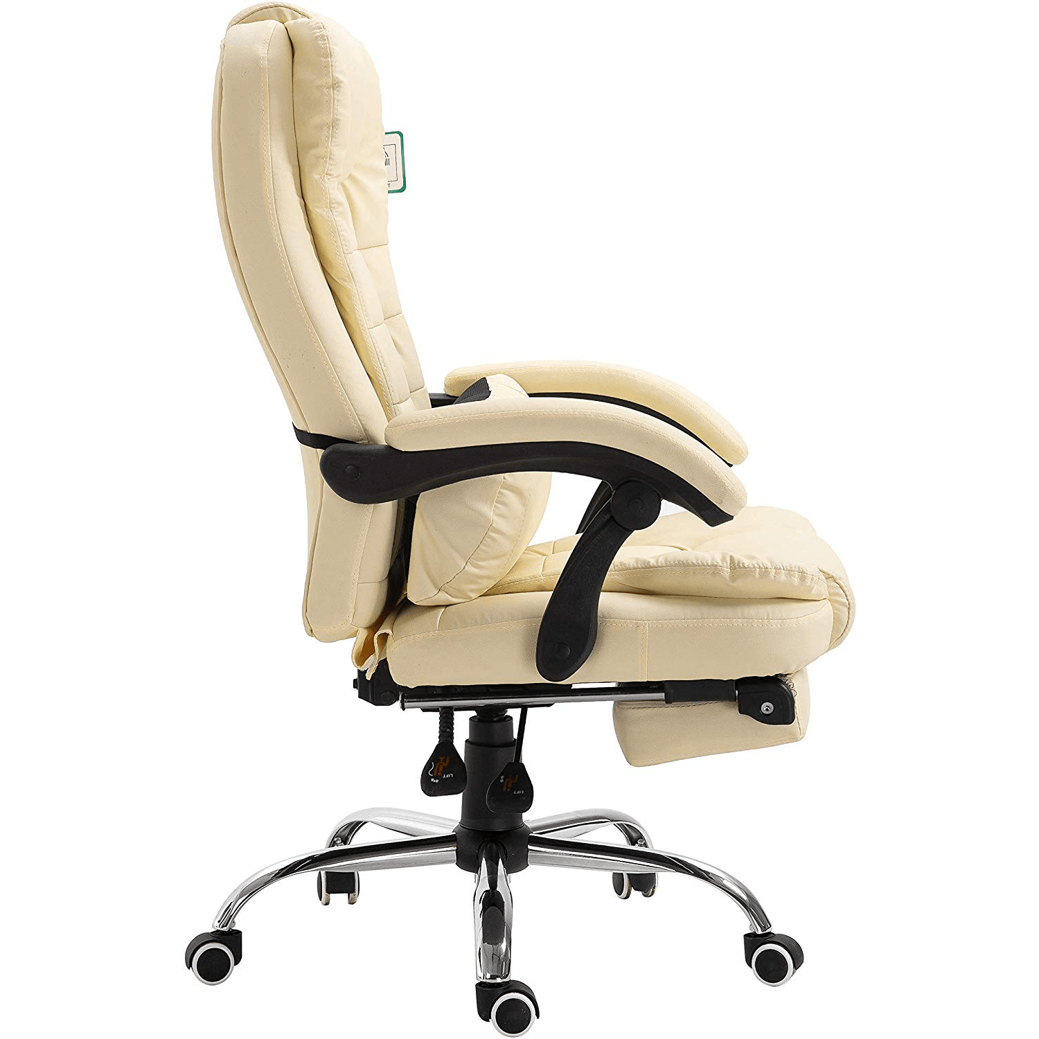 Executive Reclining Computer Desk Chair with Footrest, Headrest and