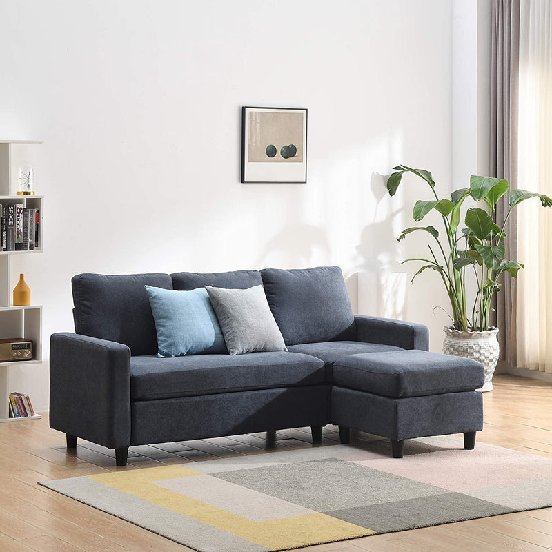 dark grey three seater sofa