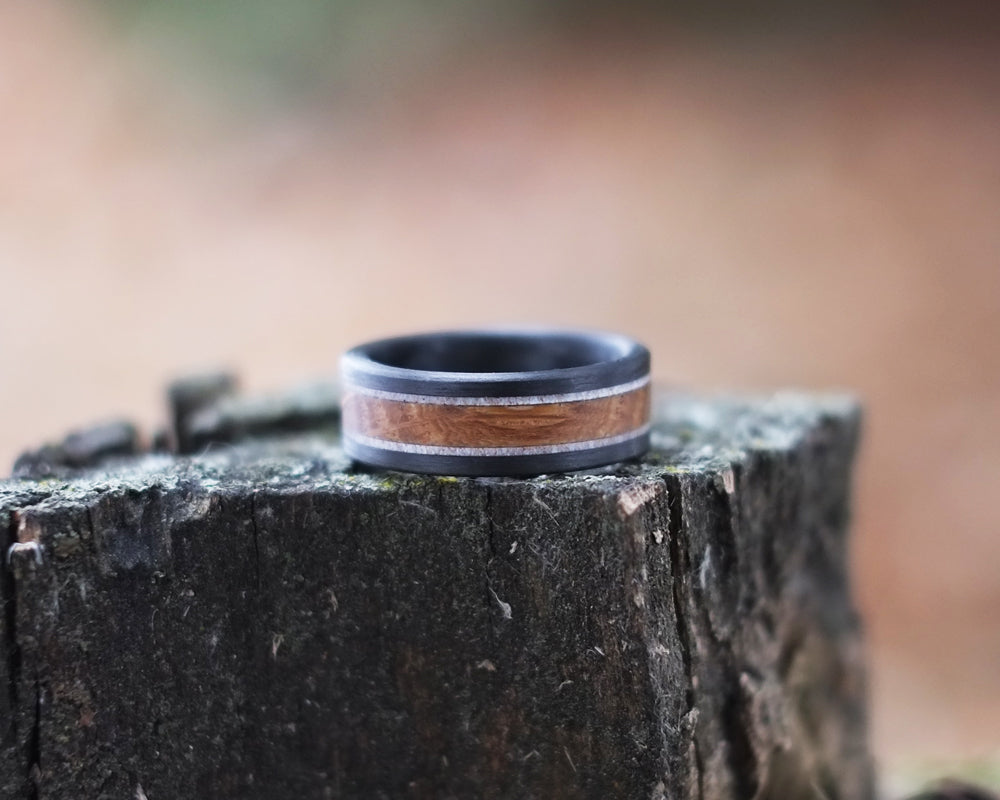 Asym - Whiskey Barrel Antler Ring – Origin Handcrafted Goods