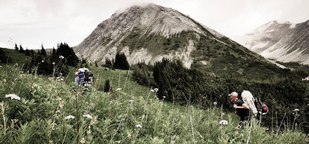 Two backpackers with ultralight backpacks