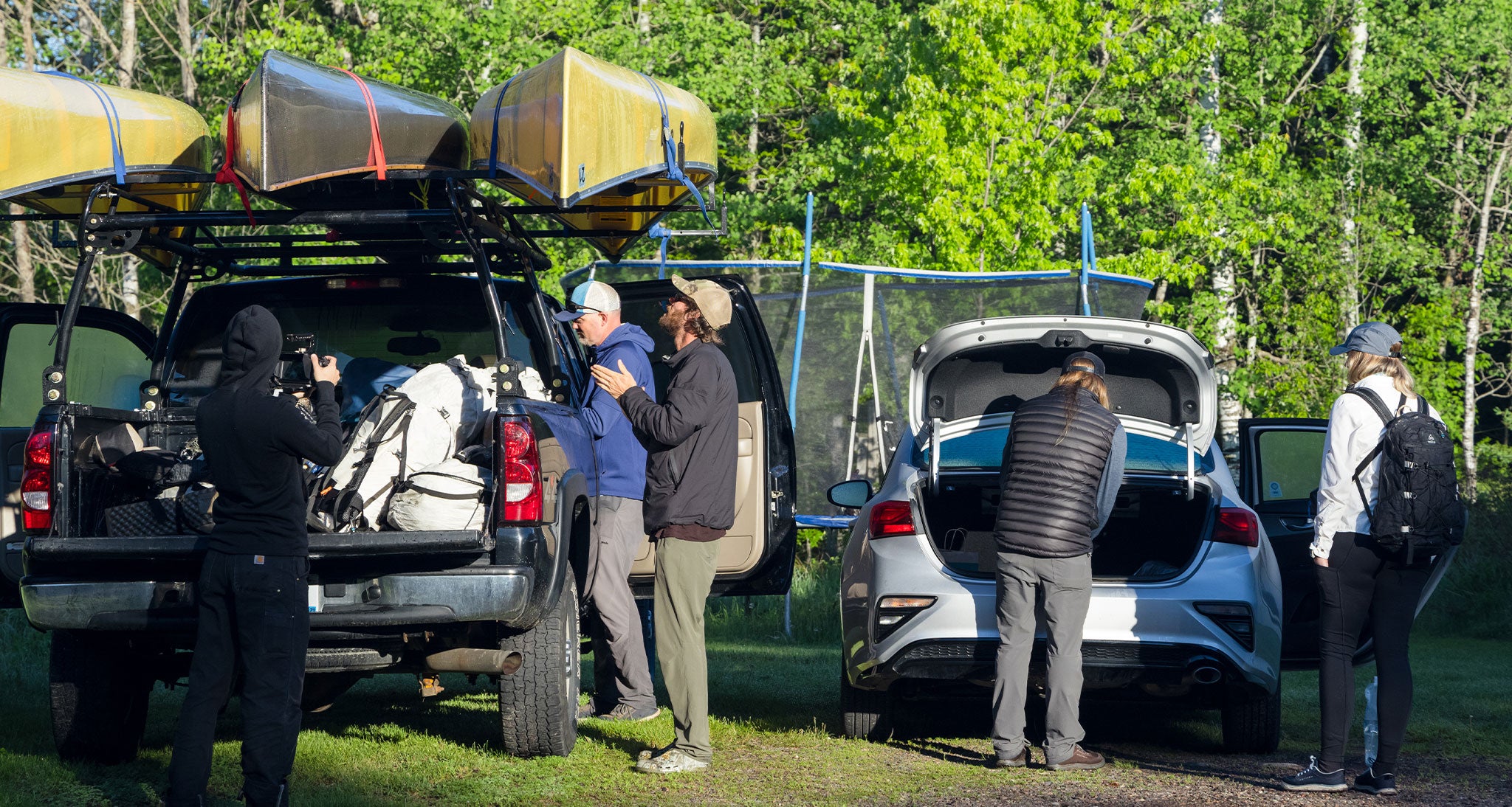 Crew prepares for the paddle