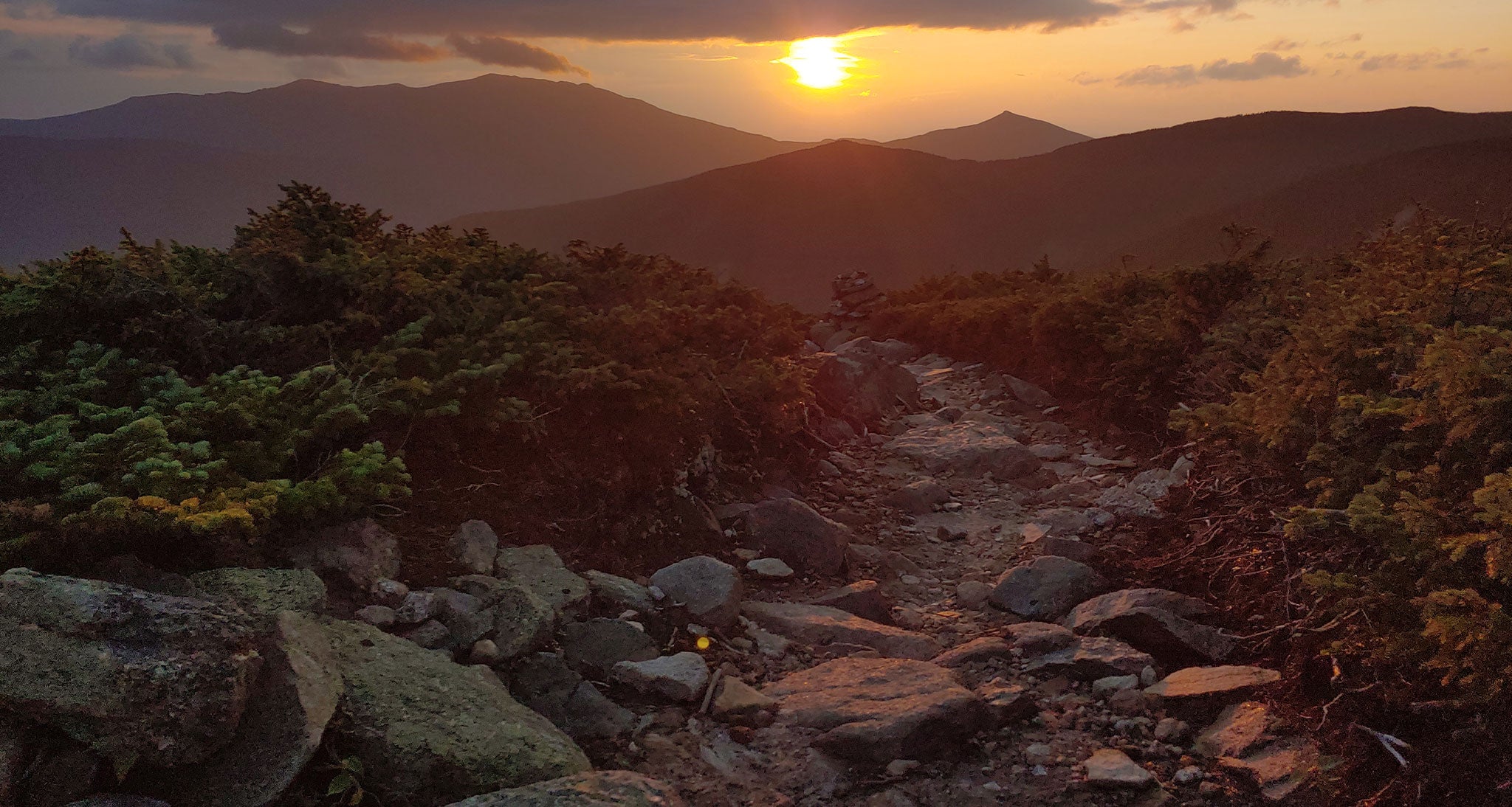 Sunset on the trail