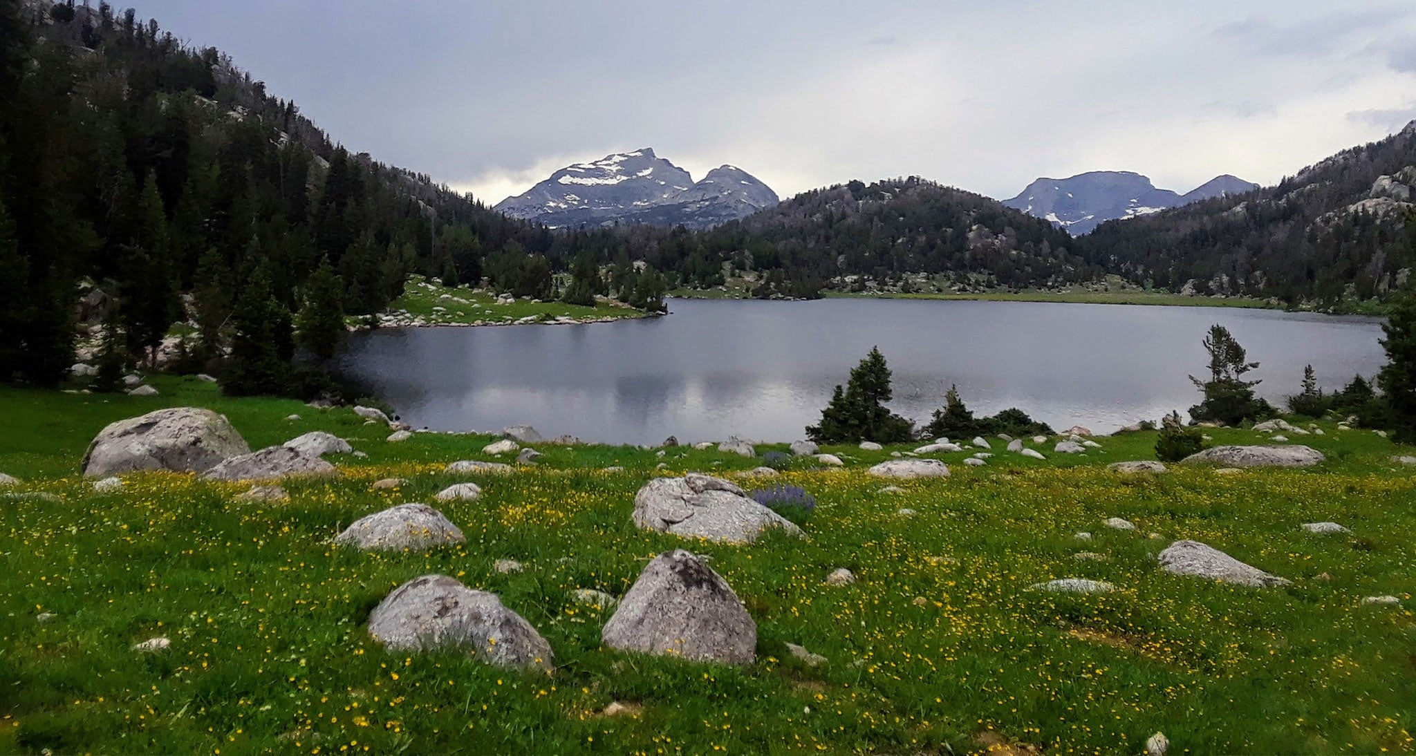 Scenic lake in the mountains