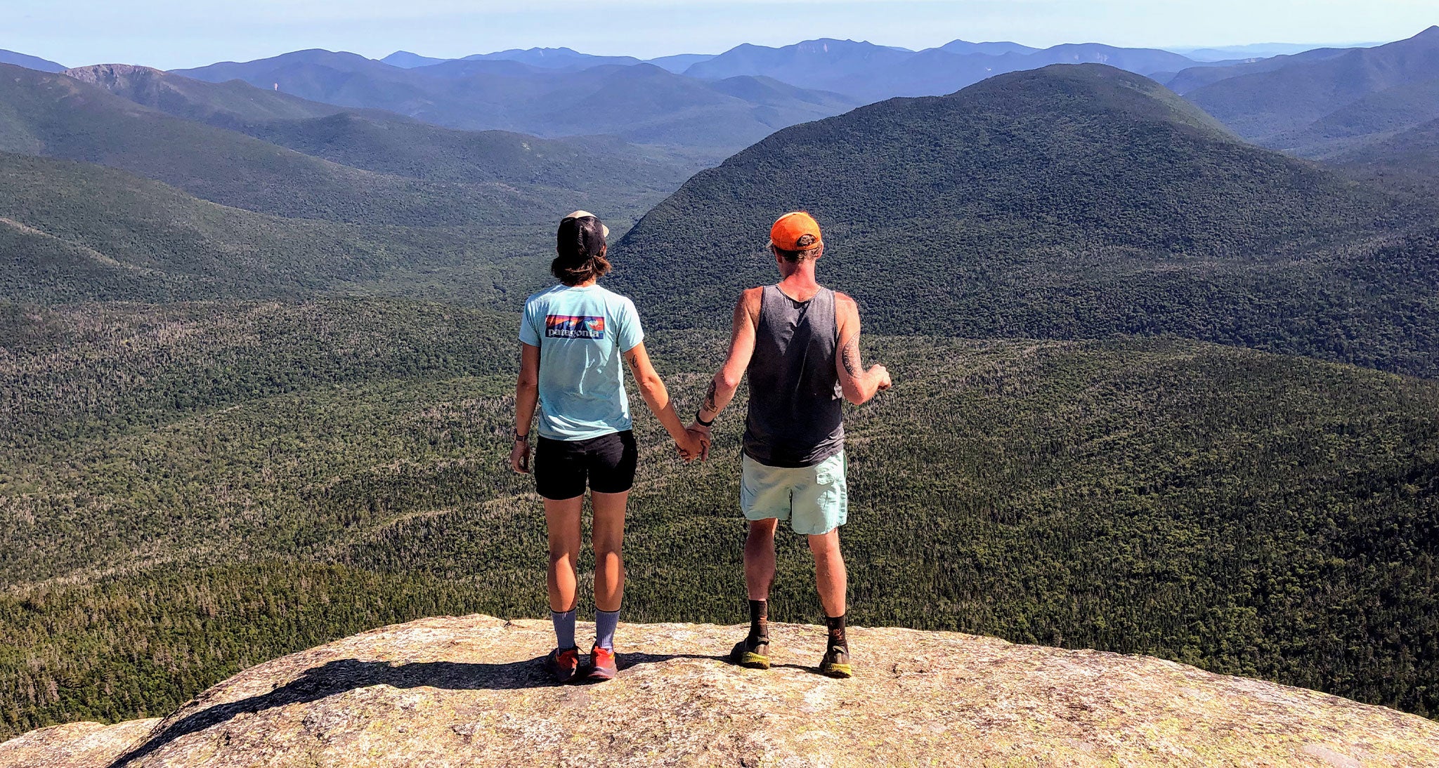 Hiking couple at the summit