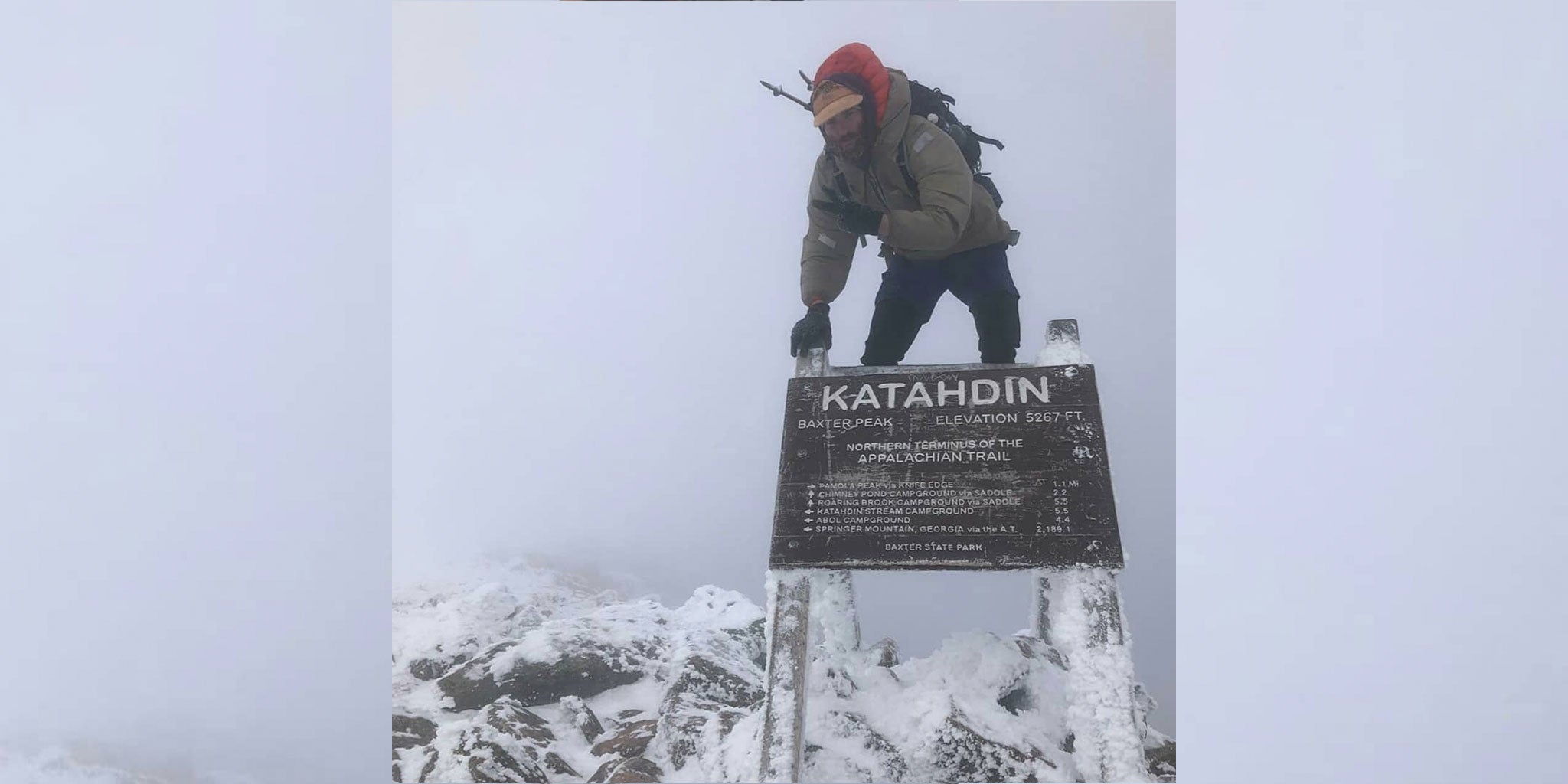 Winter summit on Mount Katahdin