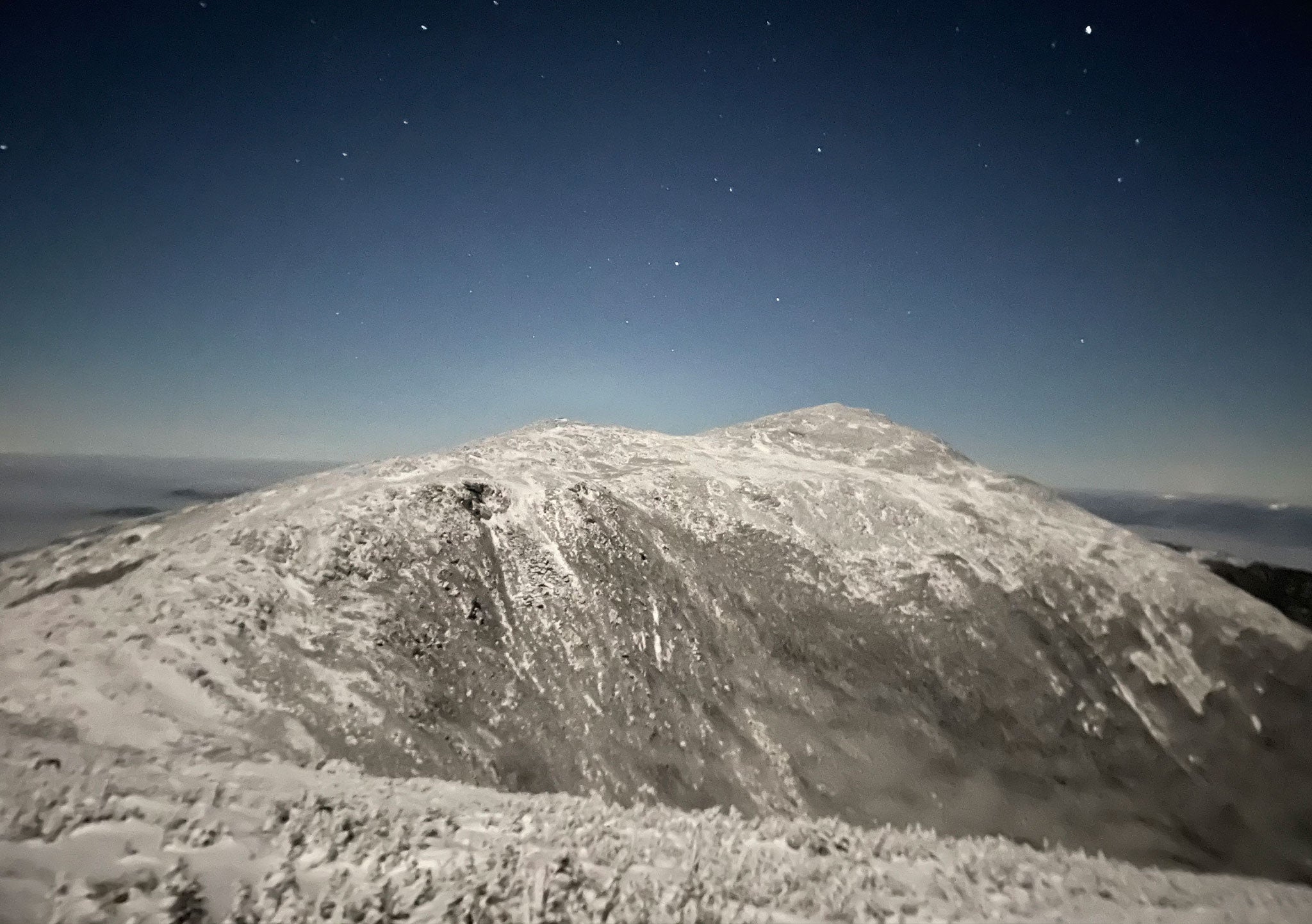 The summit at night time