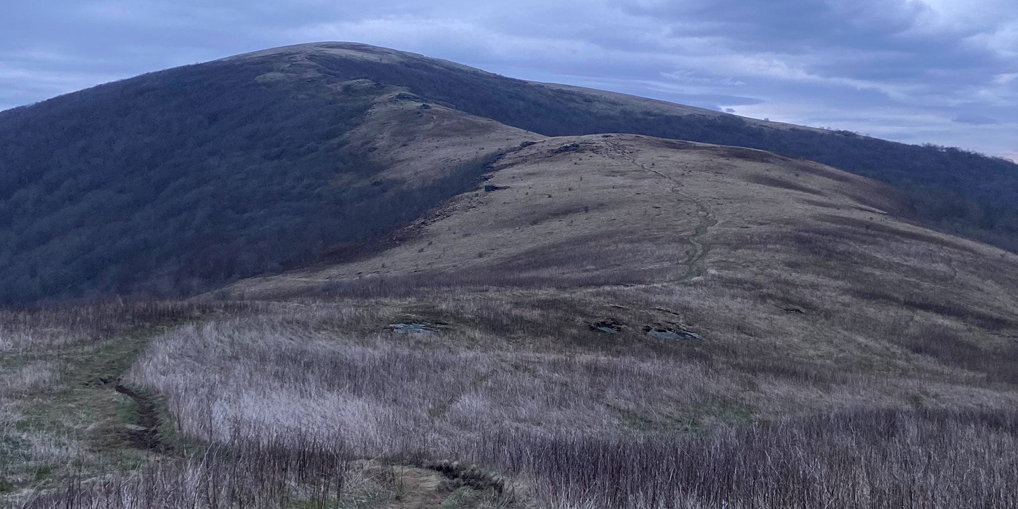 Dark, overcast day in the mountains