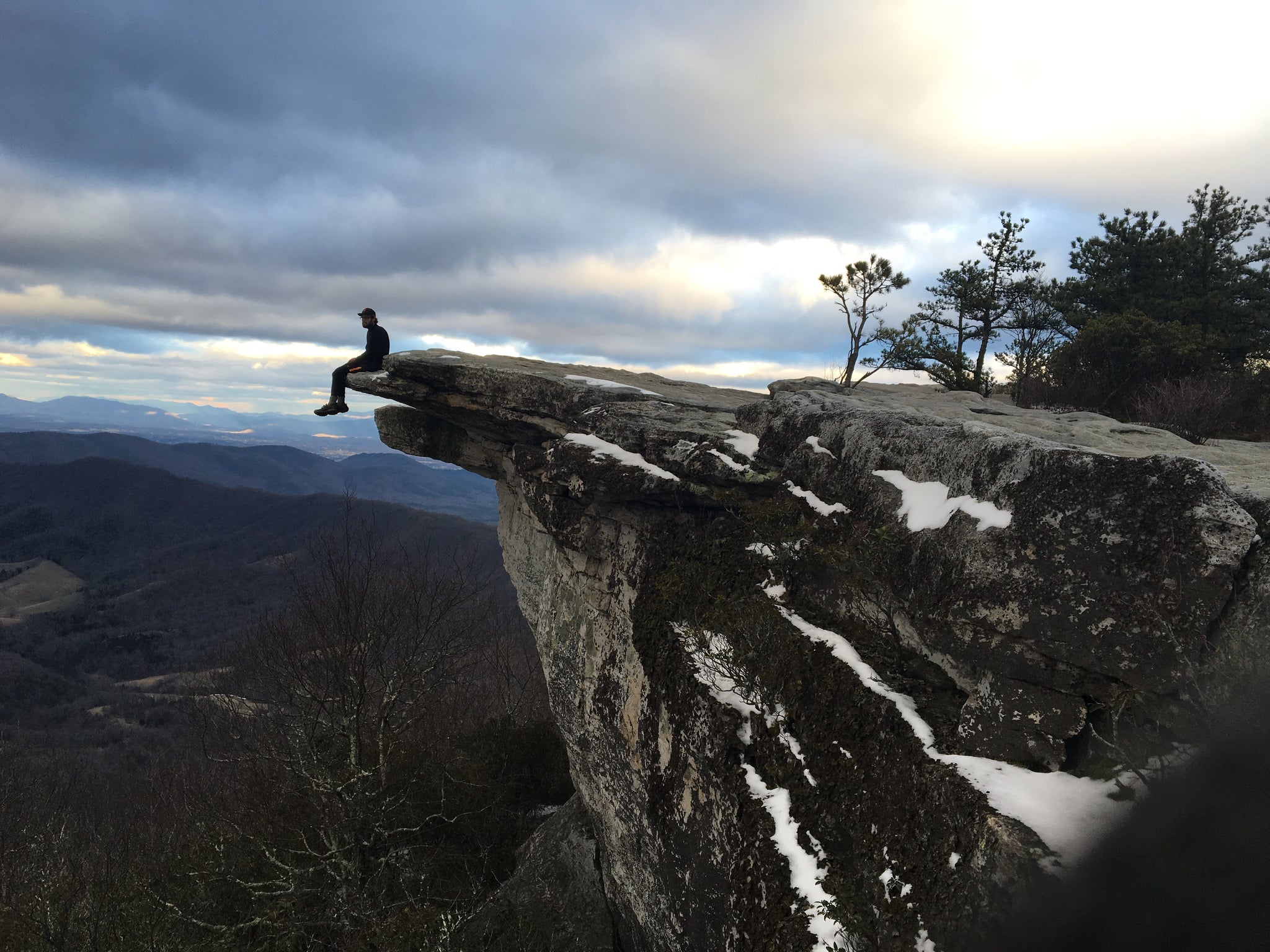 Sitting atop an overlook