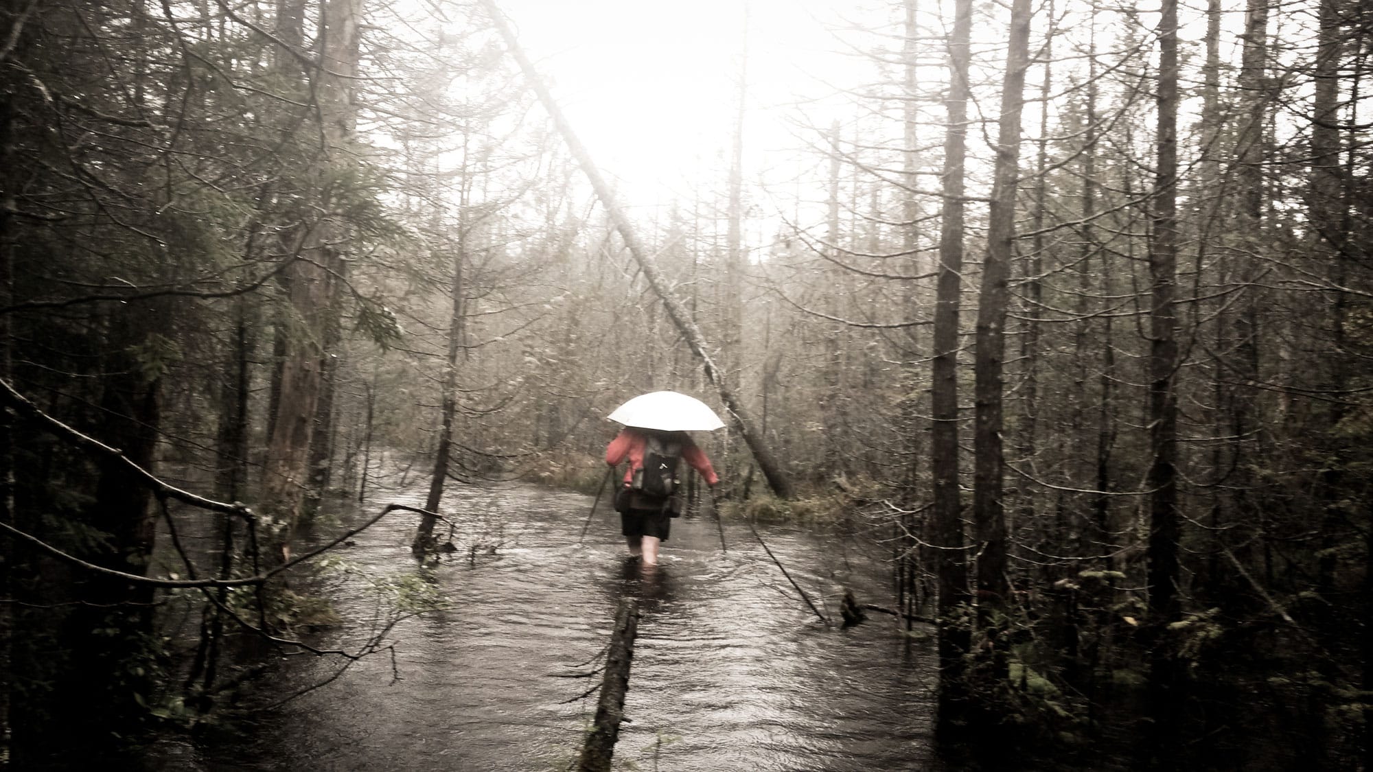Damp conditions ultralight backpacking New York’s Adirondack Mountains | October, 2015
