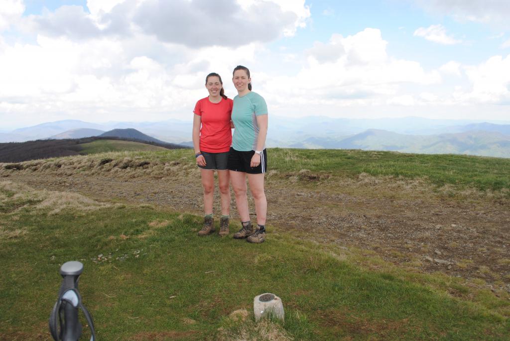 Ultralight backpackers posing on the AT