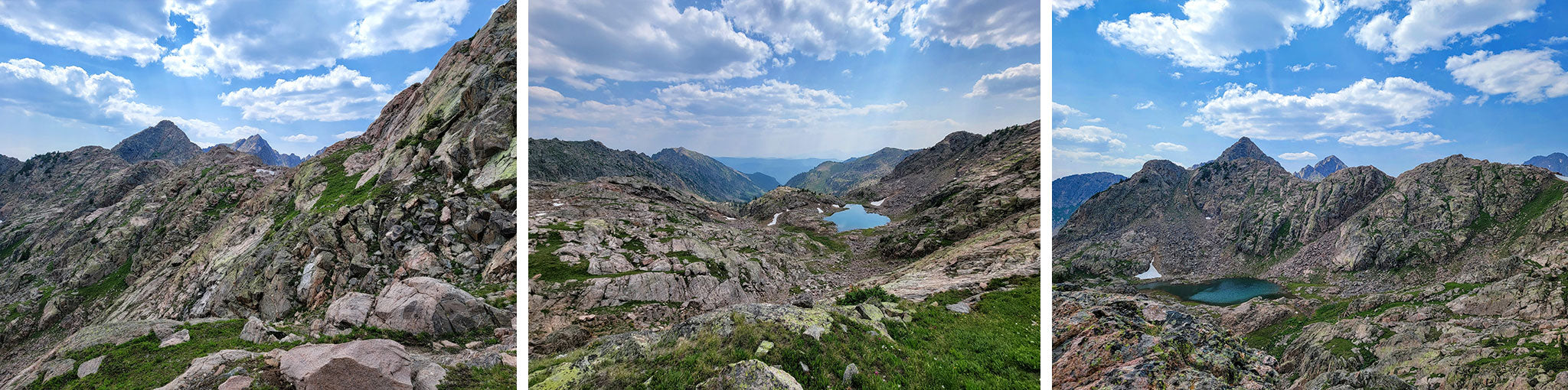 Small alpine pond near the summit