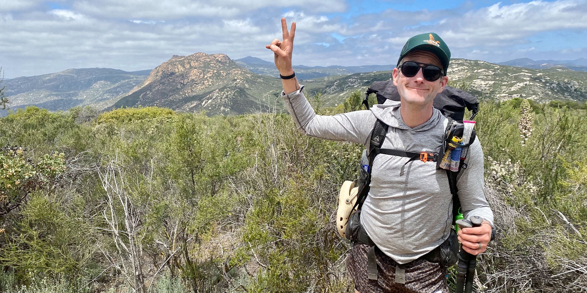 Backpacker on the Pacific Crest Trail