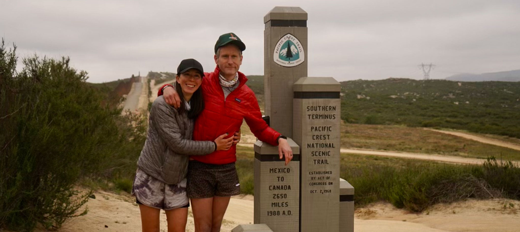 Hikers at the Southern Terminus of the PCT