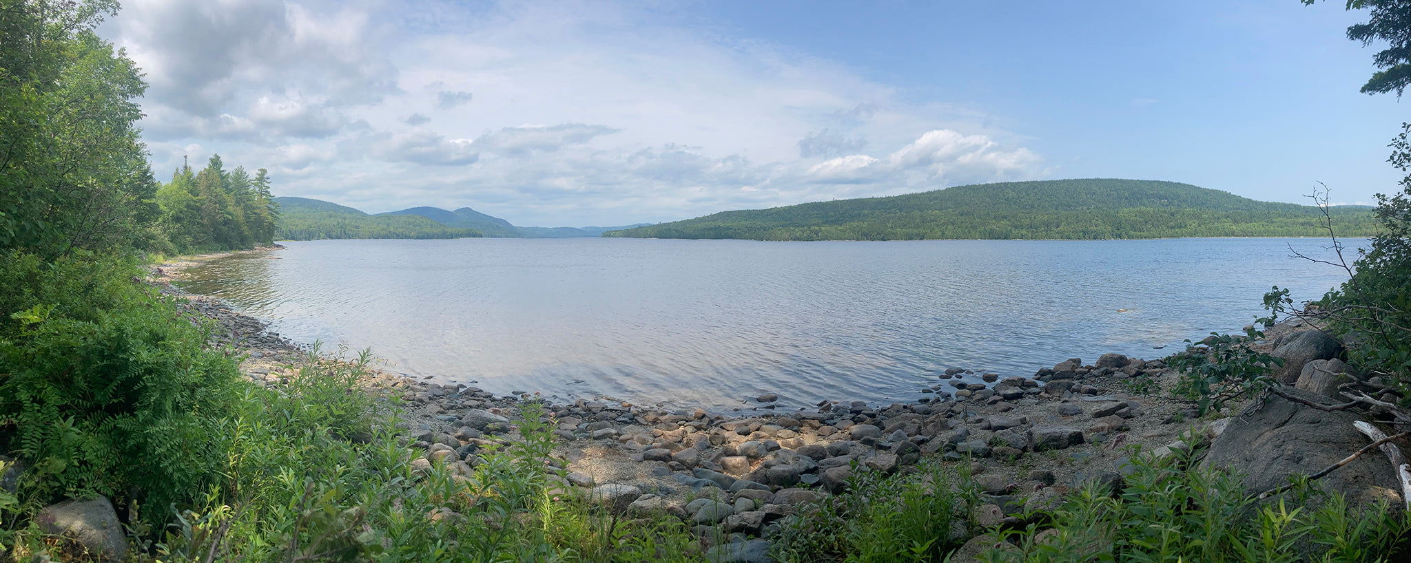 Secluded lake on a clear day