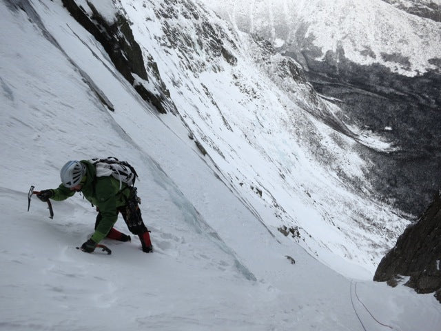 Ultralight ice climbing