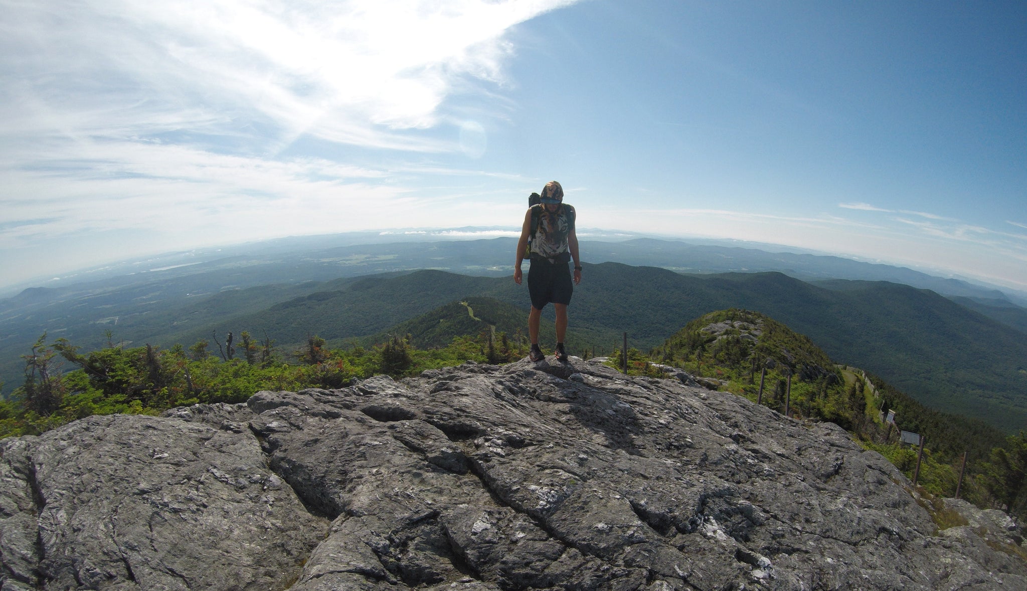 Hiking up to the summit