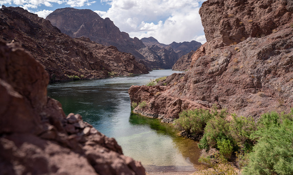 The Colorado River, on a kayak trip down river from the Hoover Dam.