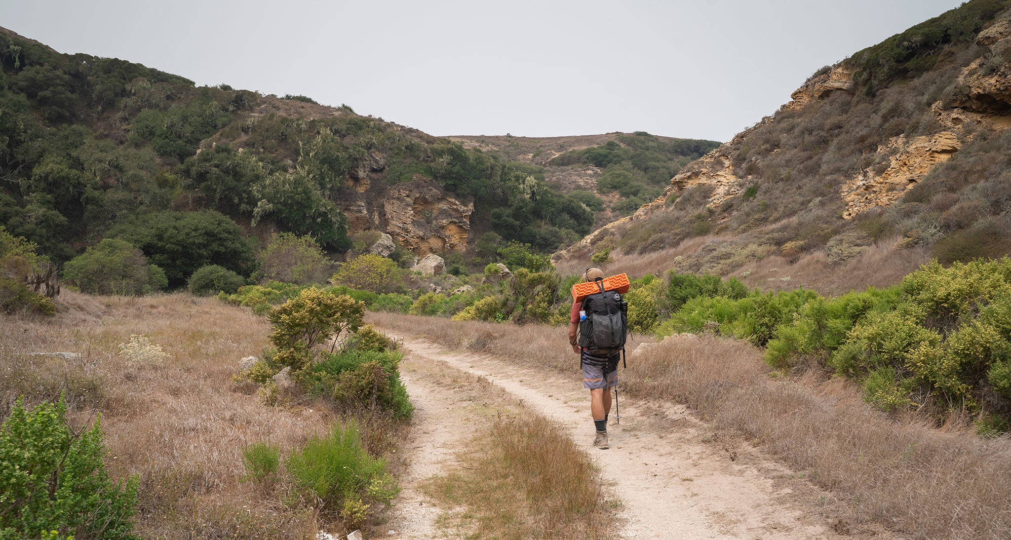 ultralight hiker on the trail