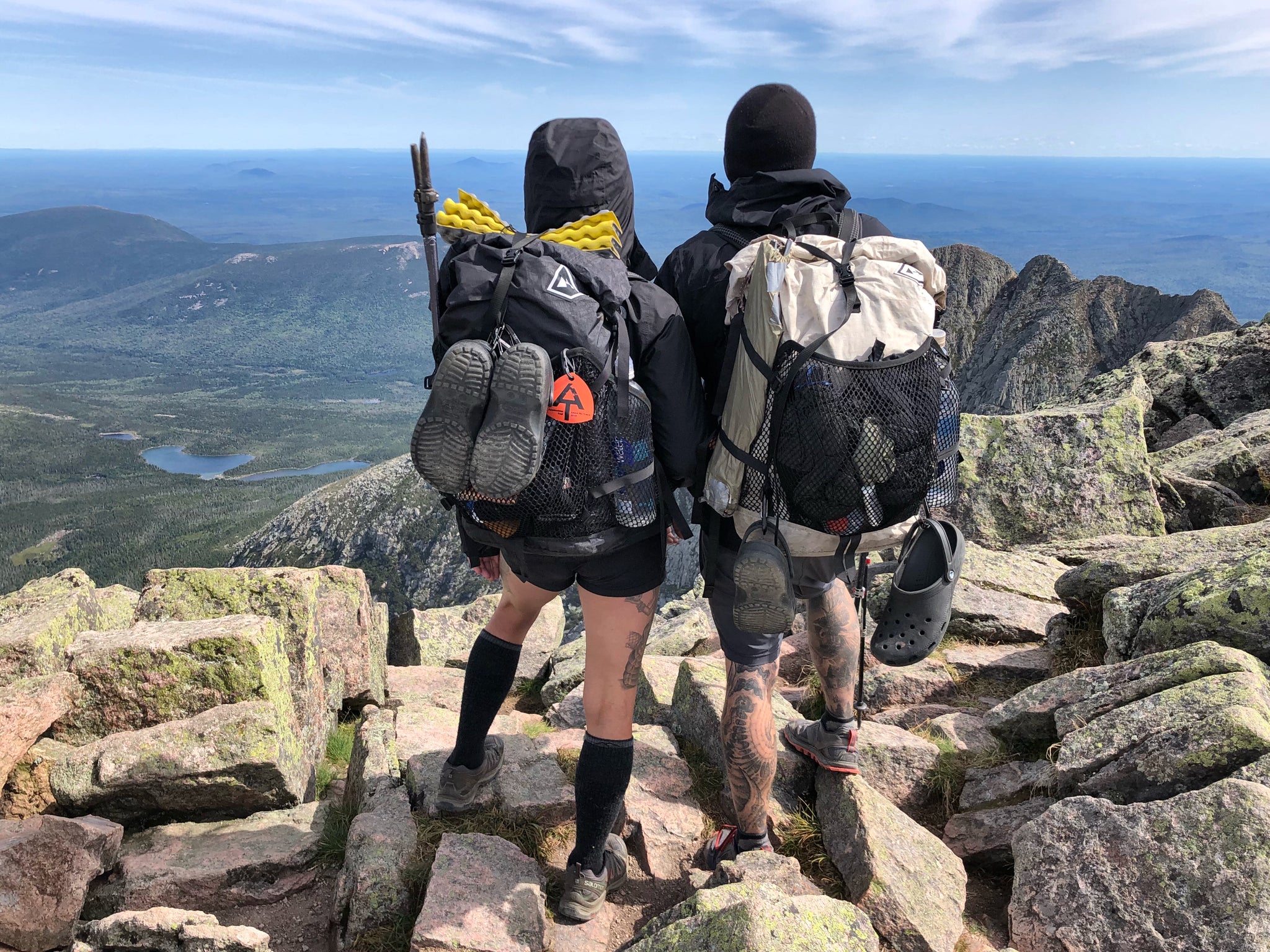 Hikers with ultralight gear