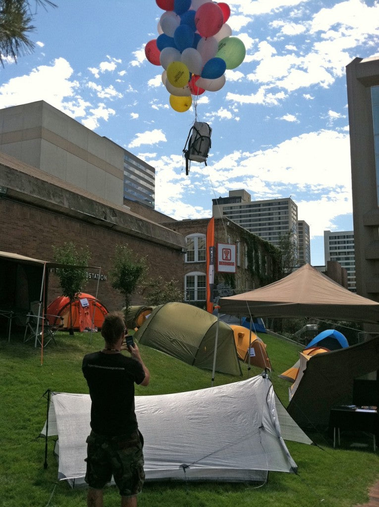 Ultralight outdoor backpack with balloons