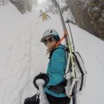 KT Miller ski mountaineering in the Grand Tetons.