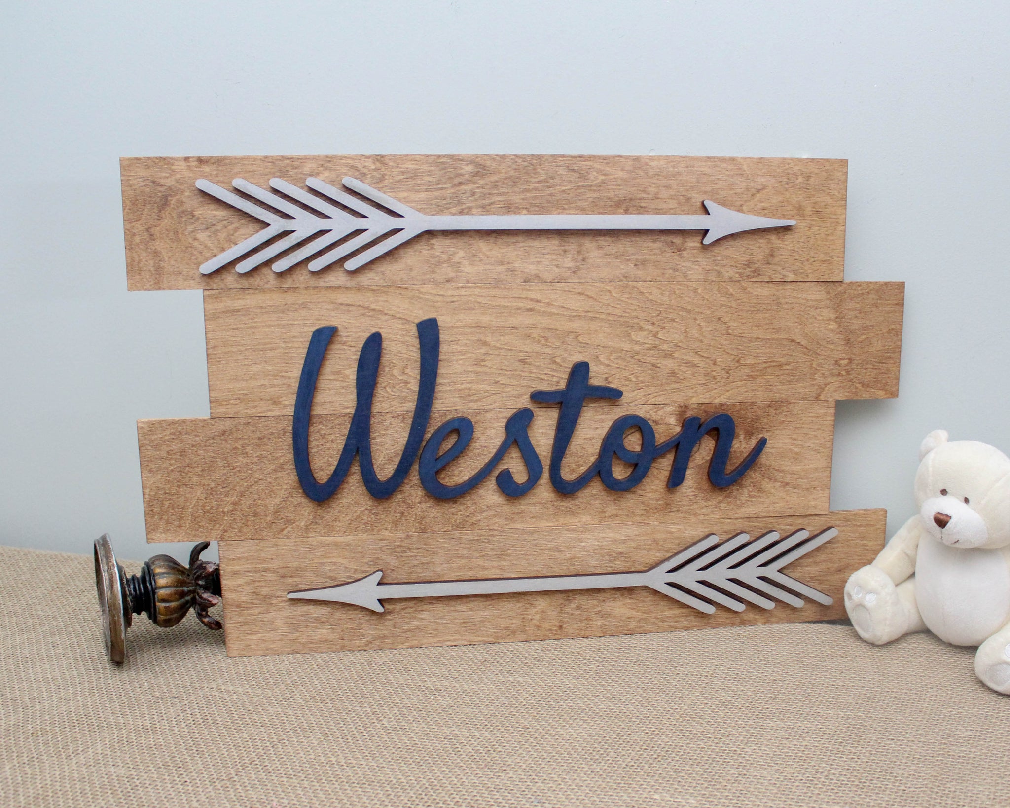 Personalised Wooden Name Sign By Seagirl And Magpie