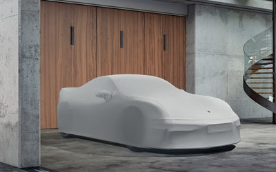 Car Cover, Indoor, 718 Cayman GT4RS (982) Weissach, Black. Porsche