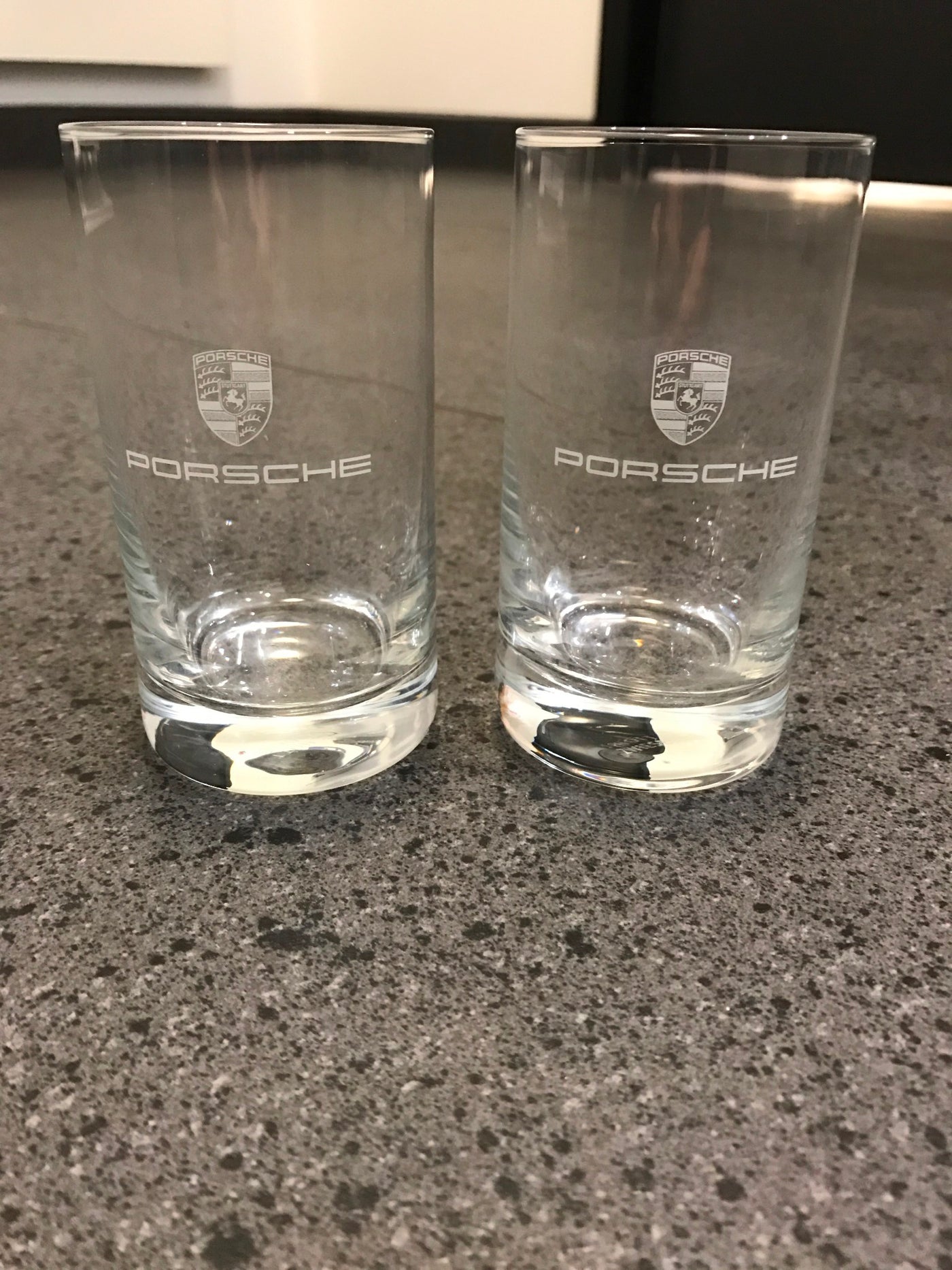 porsche 911 drinking glasses