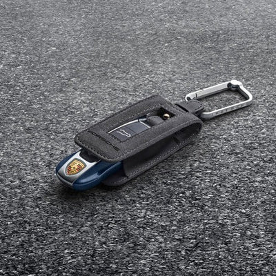 Porsche Leather Key Case, Black - 97004400048 - Pro Detailing