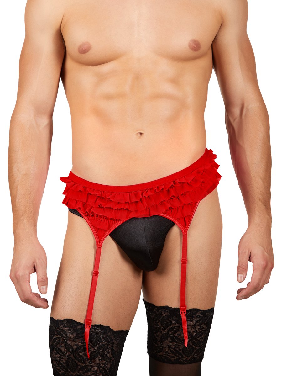 Mens Frilly Lace Garter Belt Sexy Hosiery For Men Xdress – Xdress Uk