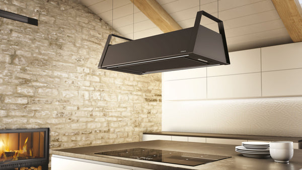 Airforce F139 F ceiling extractor hood 120 cm black glass