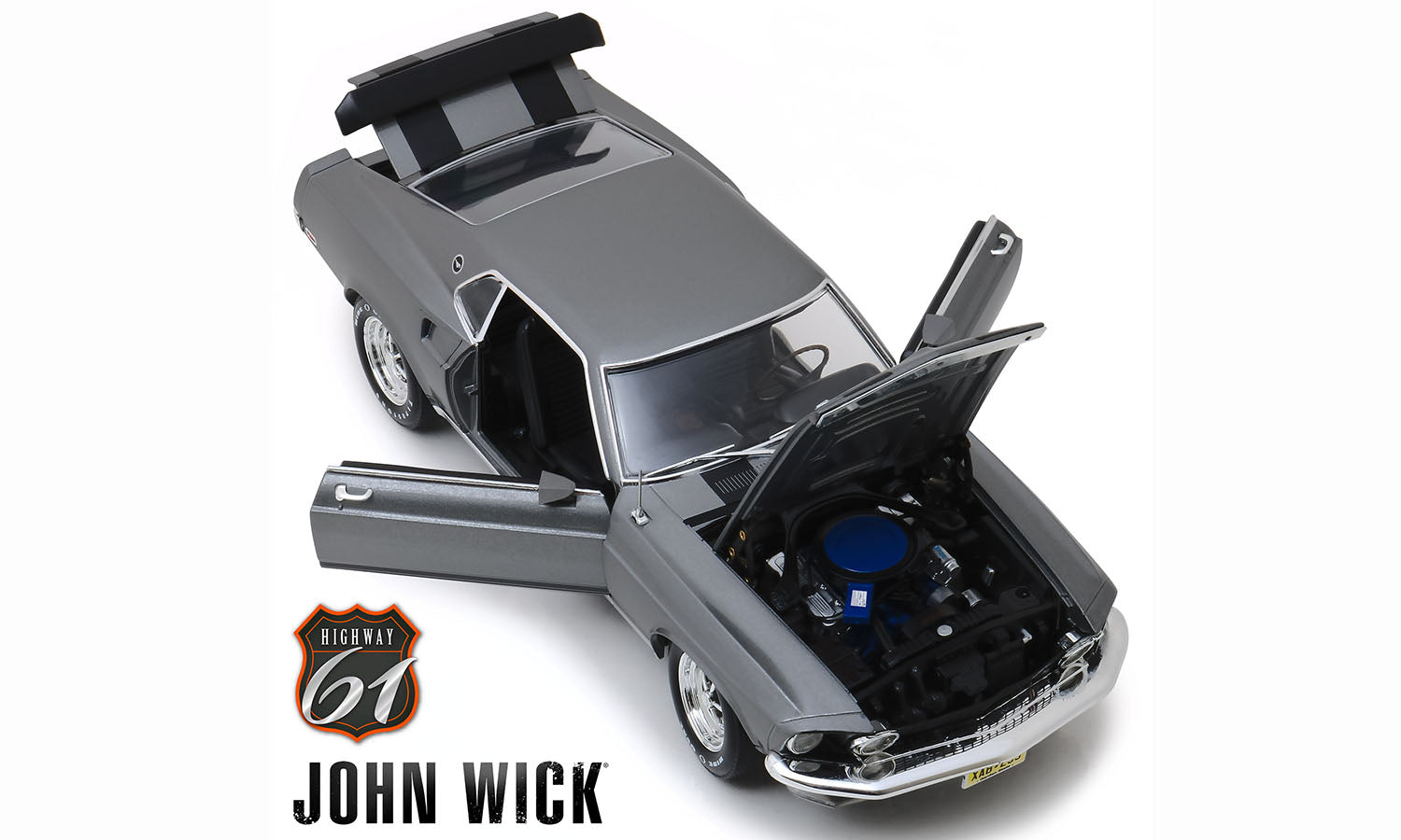 1969 Ford Mustang BOSS 429 John Wick 1:18 Diecast – Fast Lane