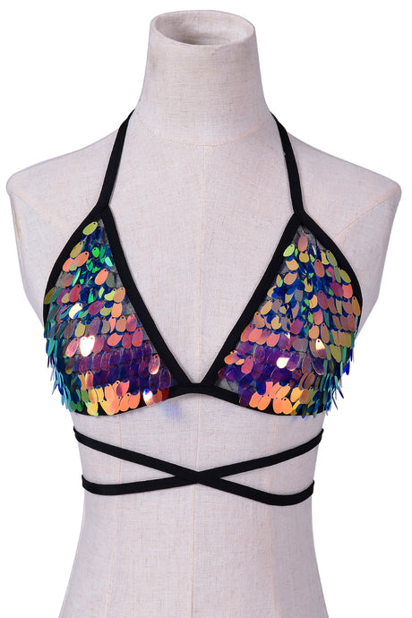 sparkle bralette tops