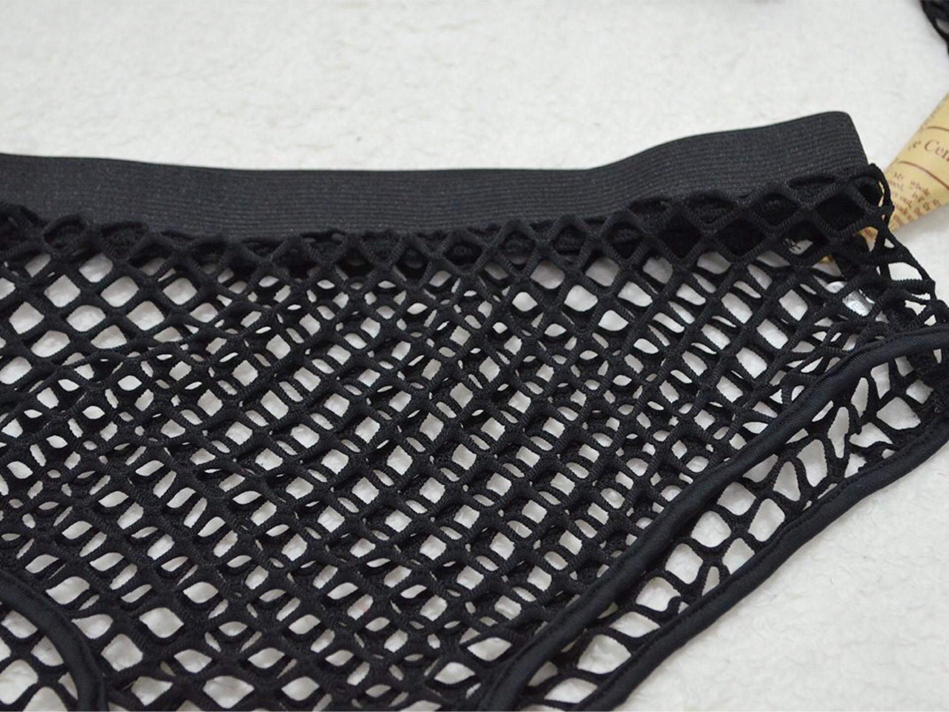 Black Fishnet Mesh Set (Top & Bottom) – THE LUMi SHOP