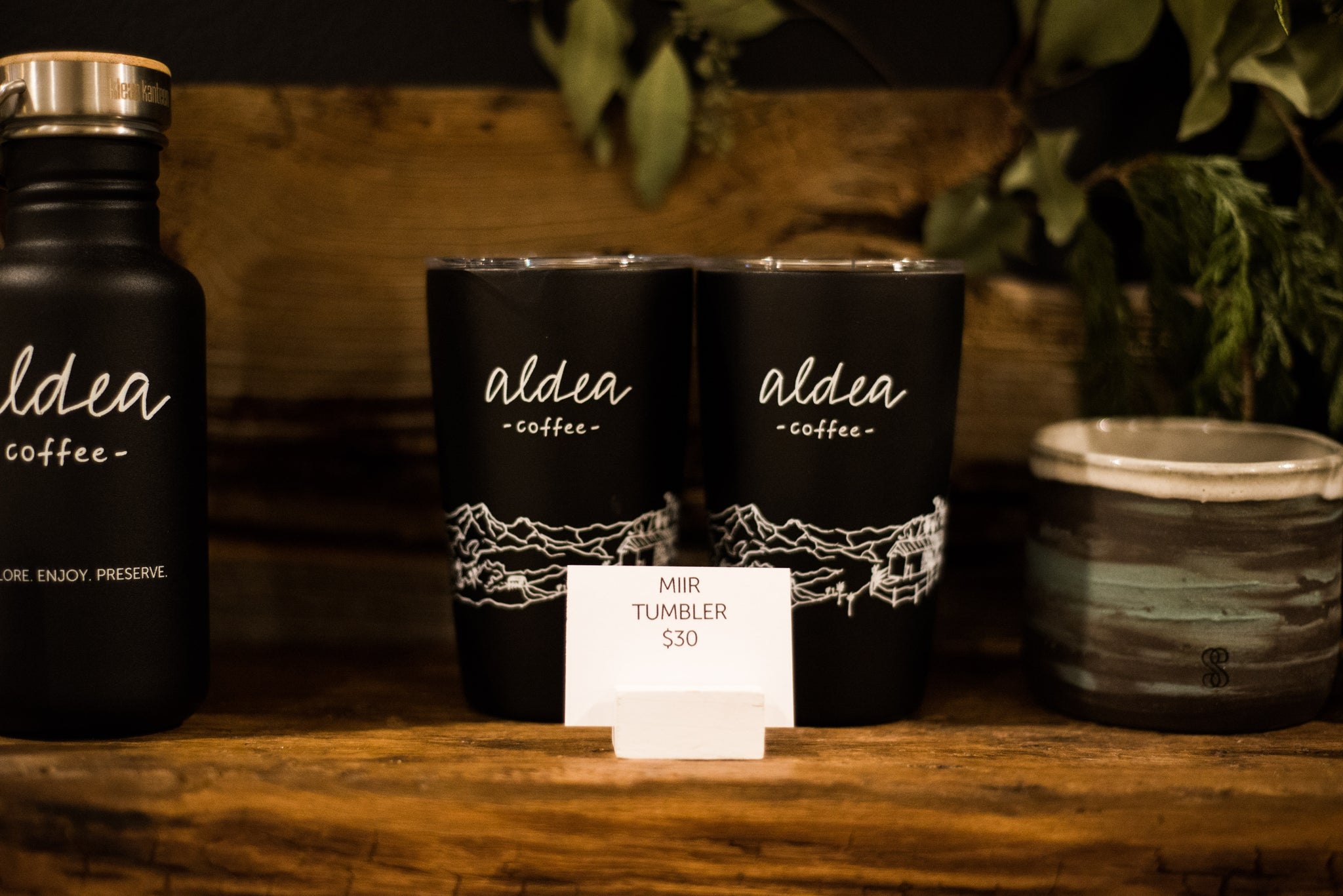 Aldea Coffee reusable mug options