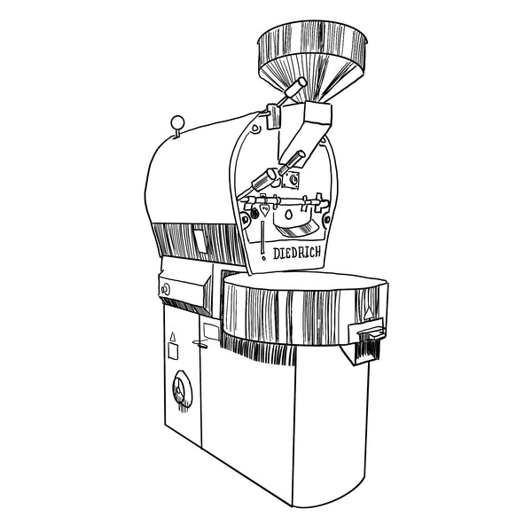Drawing of a coffee roaster