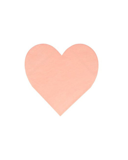 Little meri meri paper + party small pink heart napkins