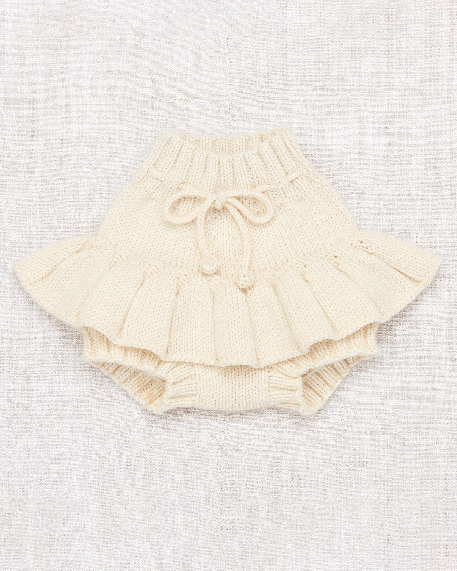 misha + puff layette skating pond skirt in ecru - Little