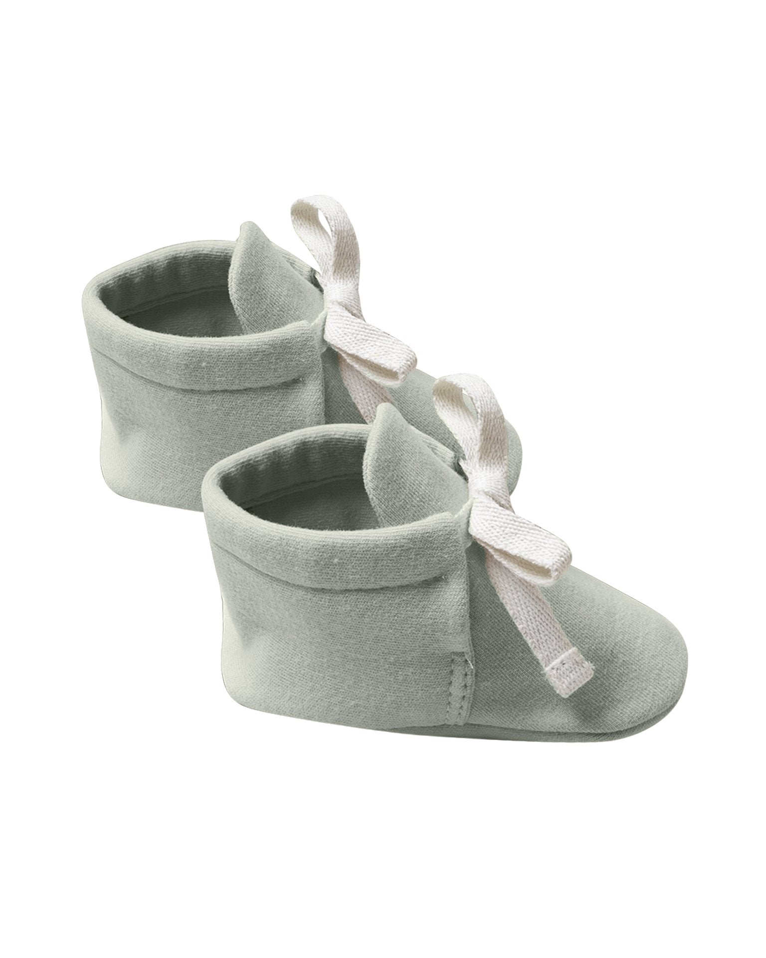 quincy mae baby booties in sage - Little