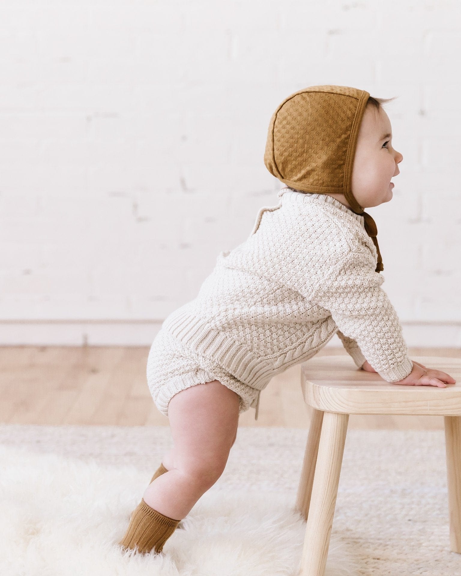 baby girl cable knit sweater