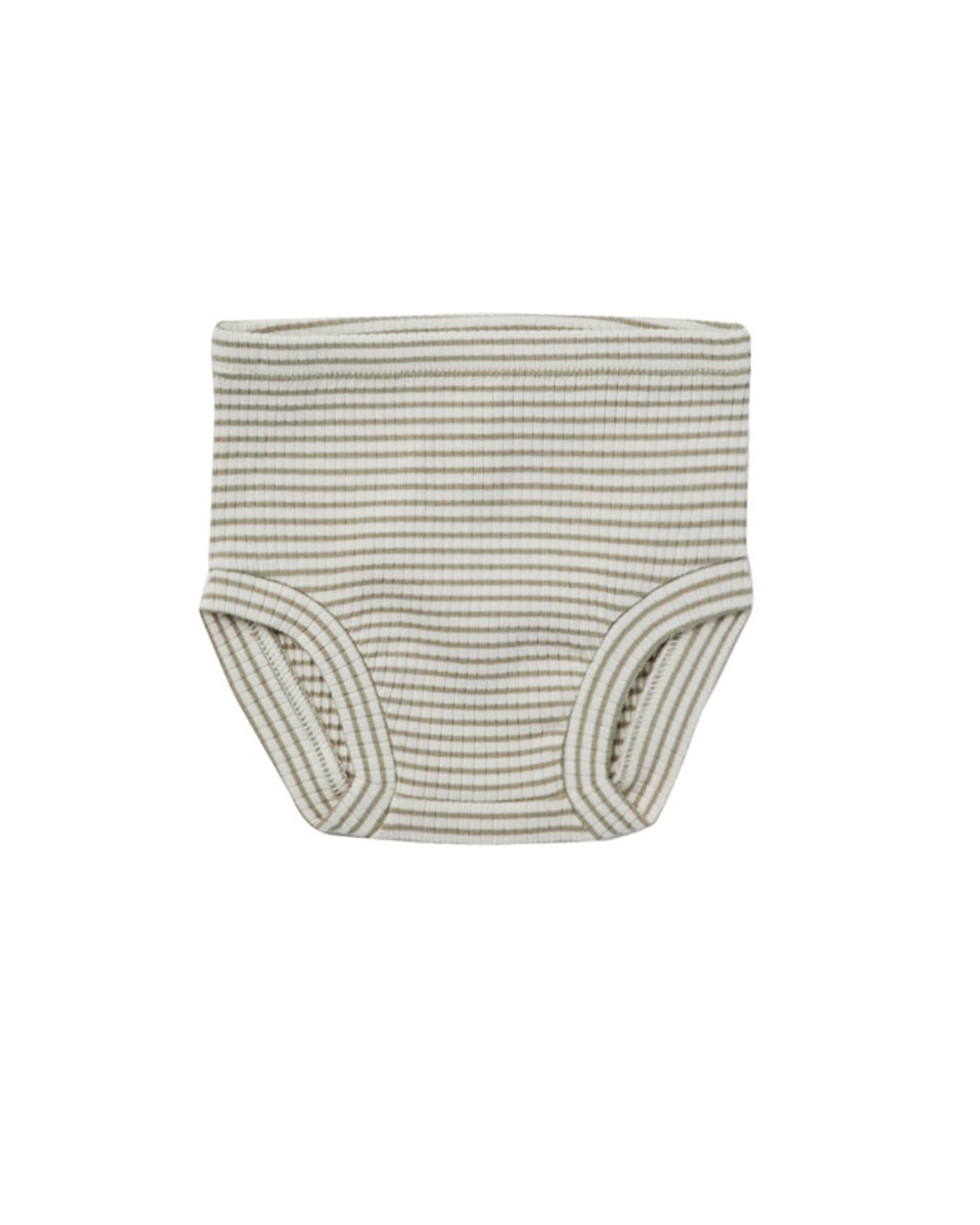 Little quincy mae baby ribbed bloomer in fern stripe