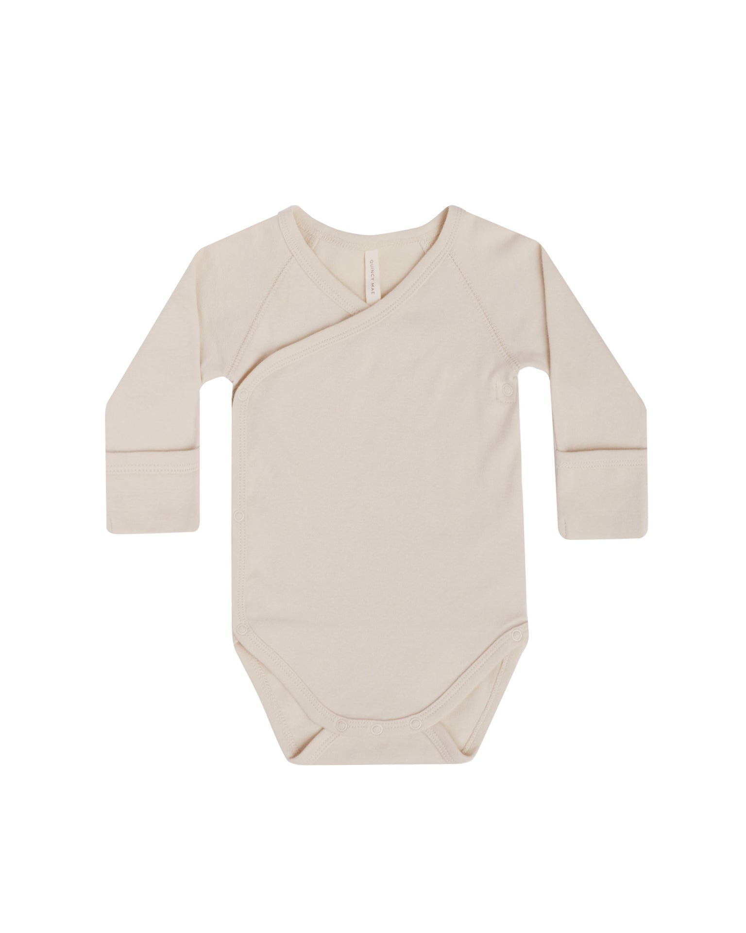 side snap bodysuit in natural – Little