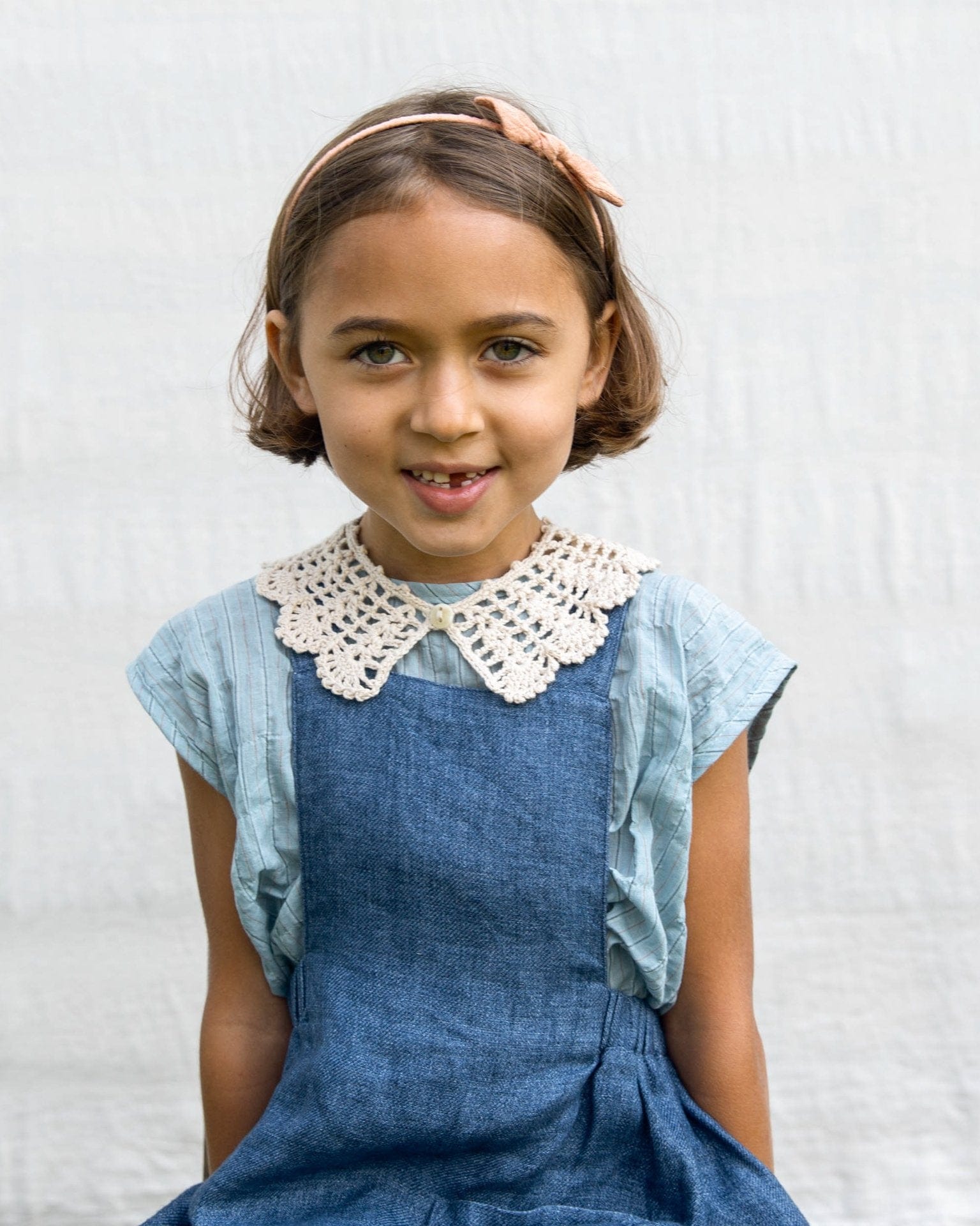 Soor ploom Frill Collar Linen 付け襟 白-