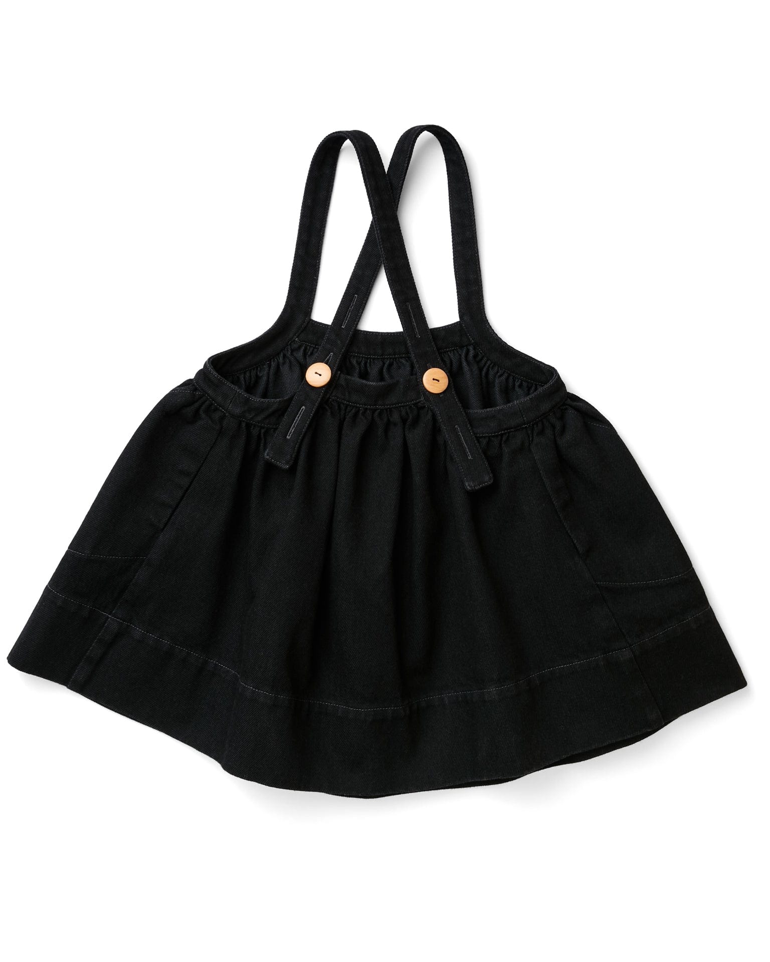 soor ploom Eloise Pinafore in Black Denim - Little