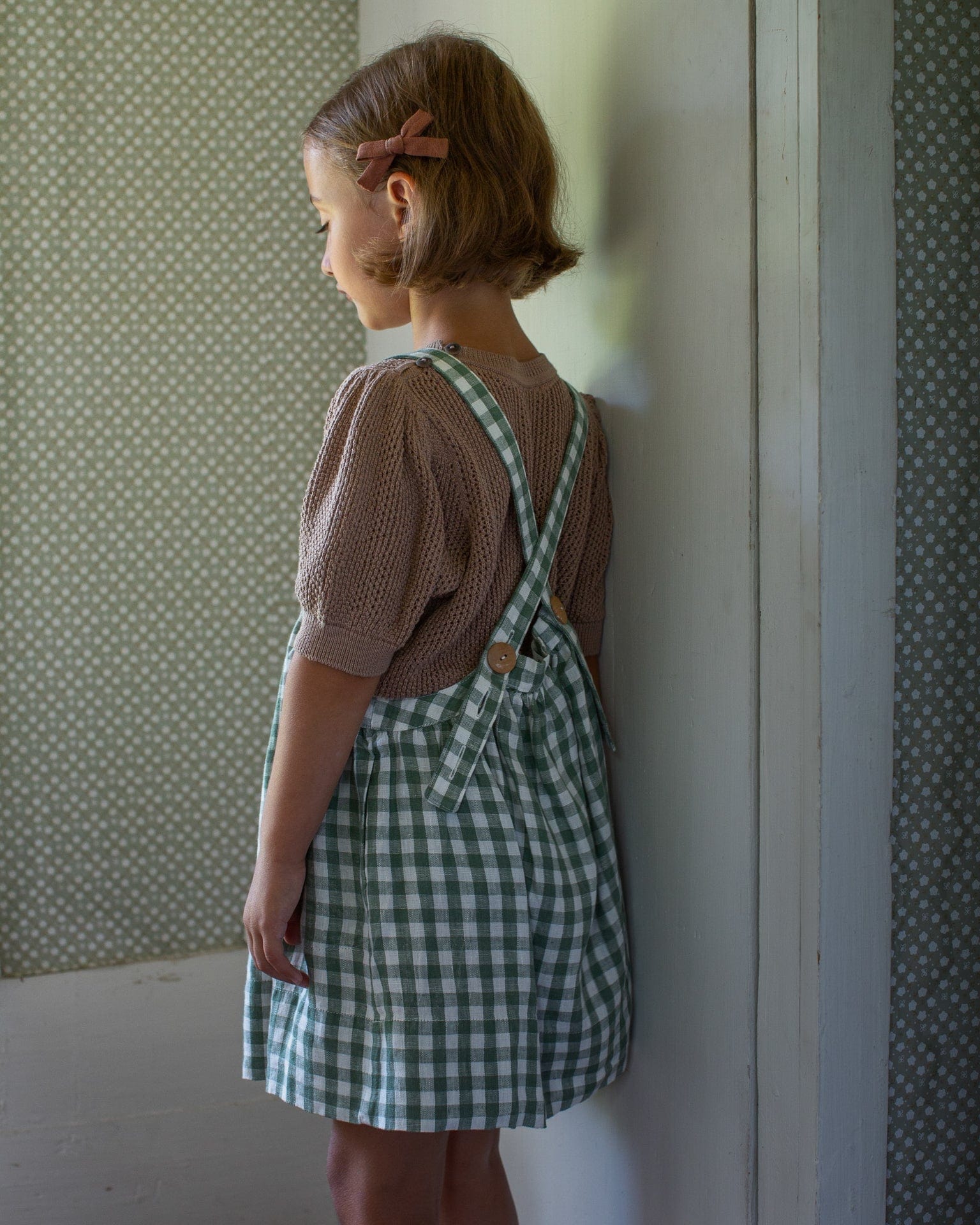 soor ploom eloise pinafore in gingham - Little