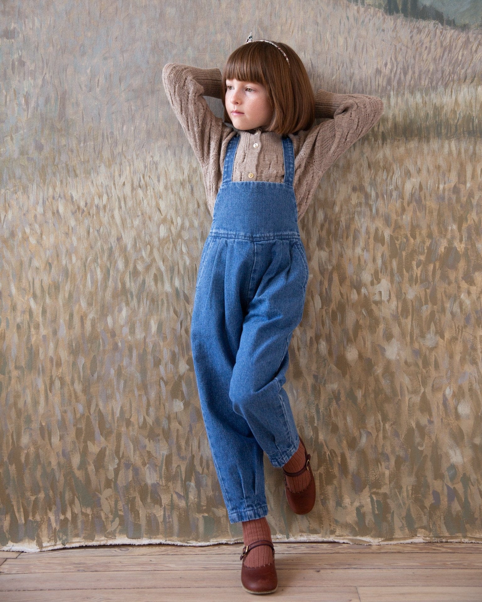 Soor ploom Charlie overall medium denim - トップス