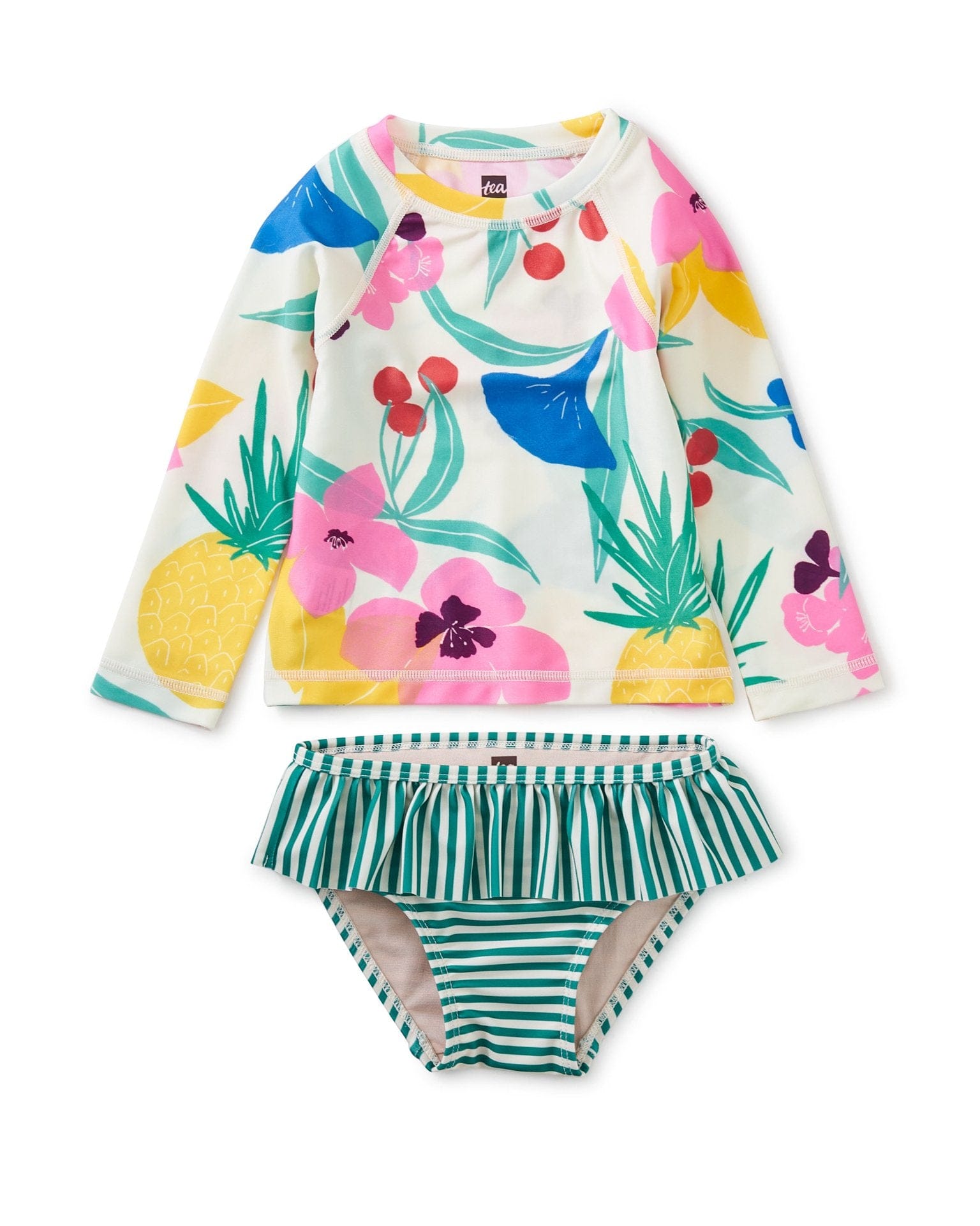 Tea Collection Rash Guard Baby Swim Set In Fruit Floral Little