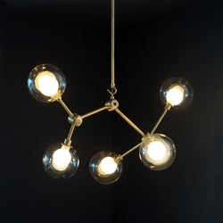 Murano Glass Globe Branch Chandelier Light Fixture